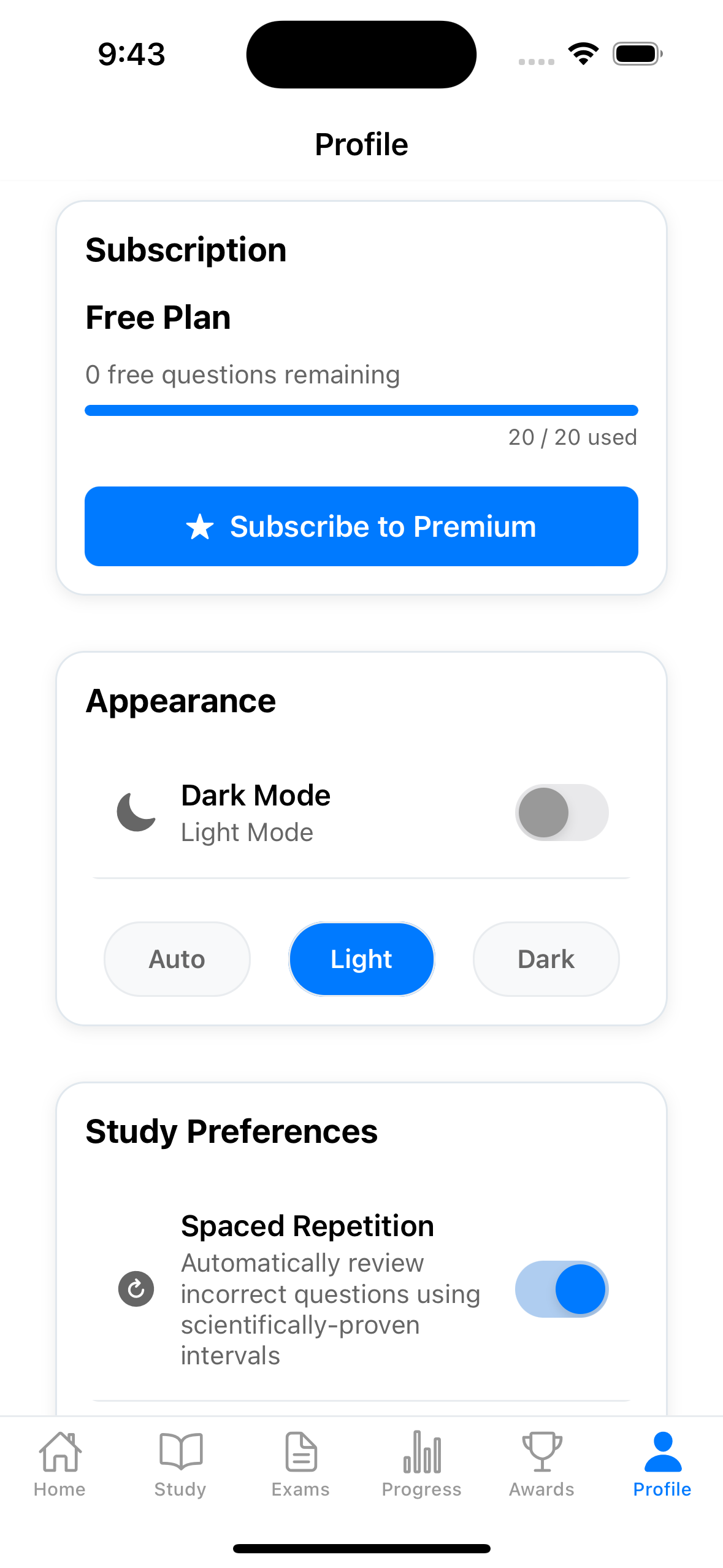 Profile & Subscription